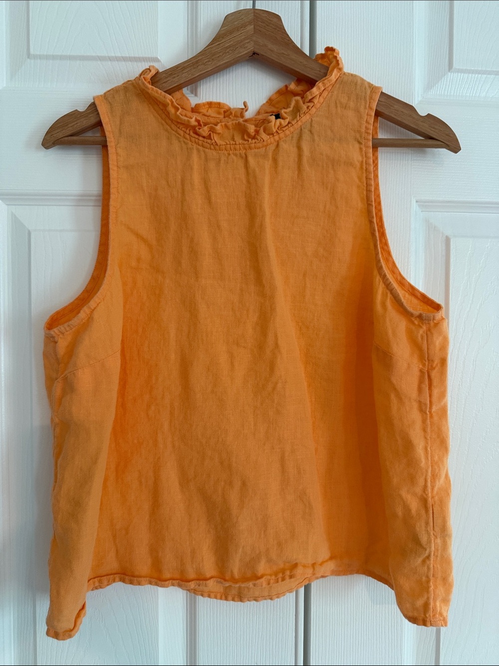 J. Crew Linen Light Orange Sleeveless Tank